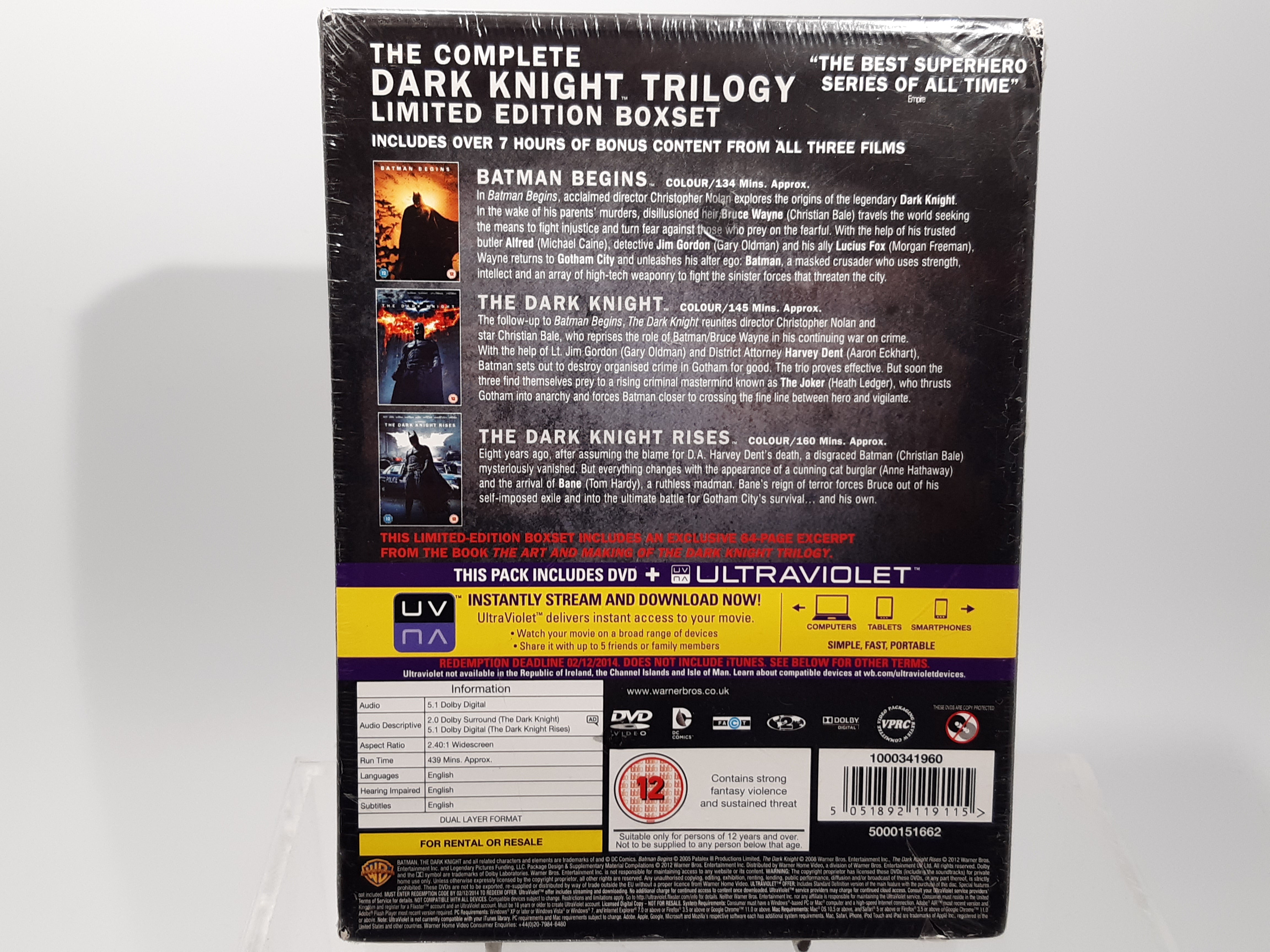 Batman The Dark Knight Trilogy DVD Limited Edition Boxset (2012)