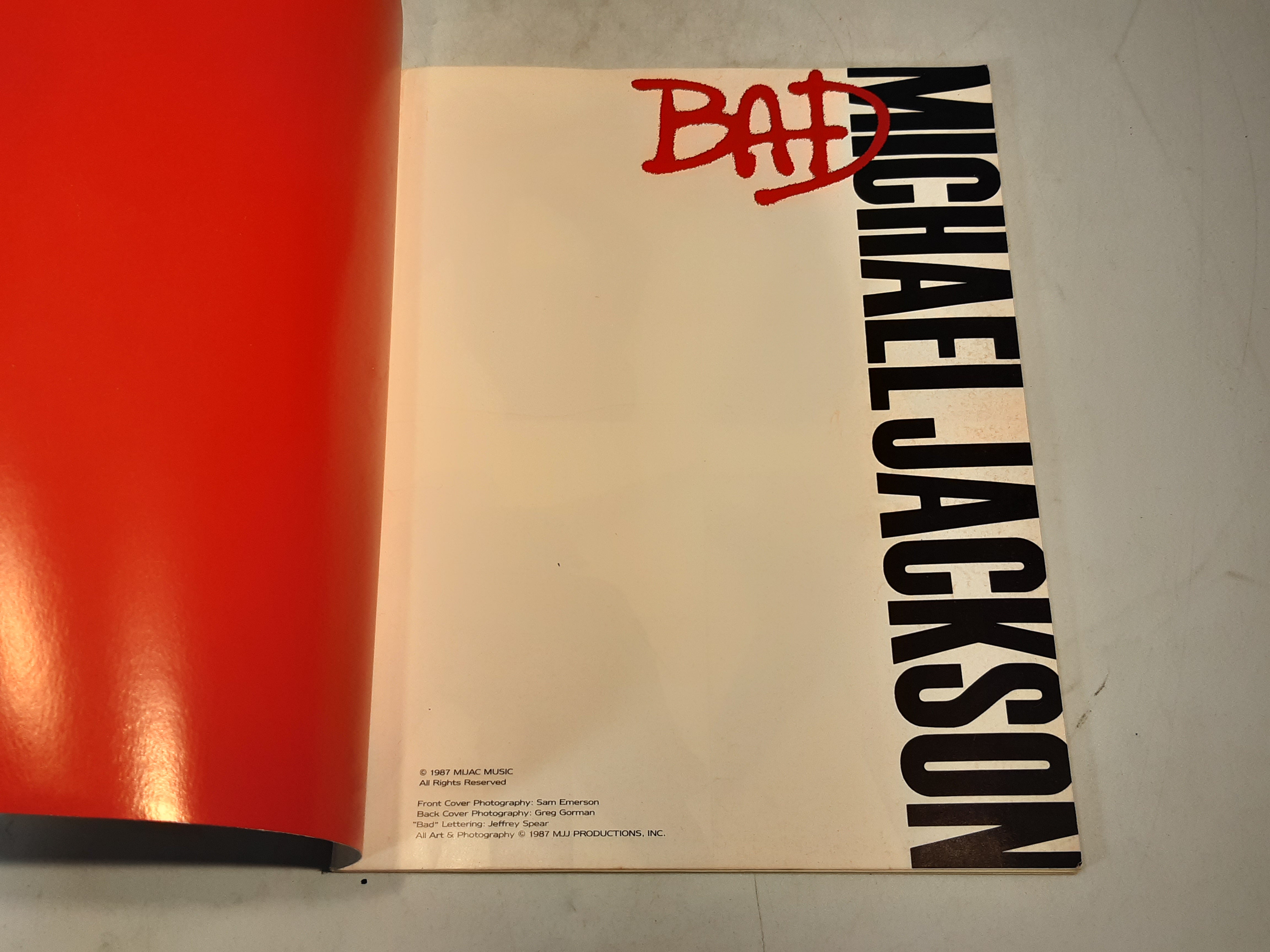 Michael Jackson - Bad sheet music book