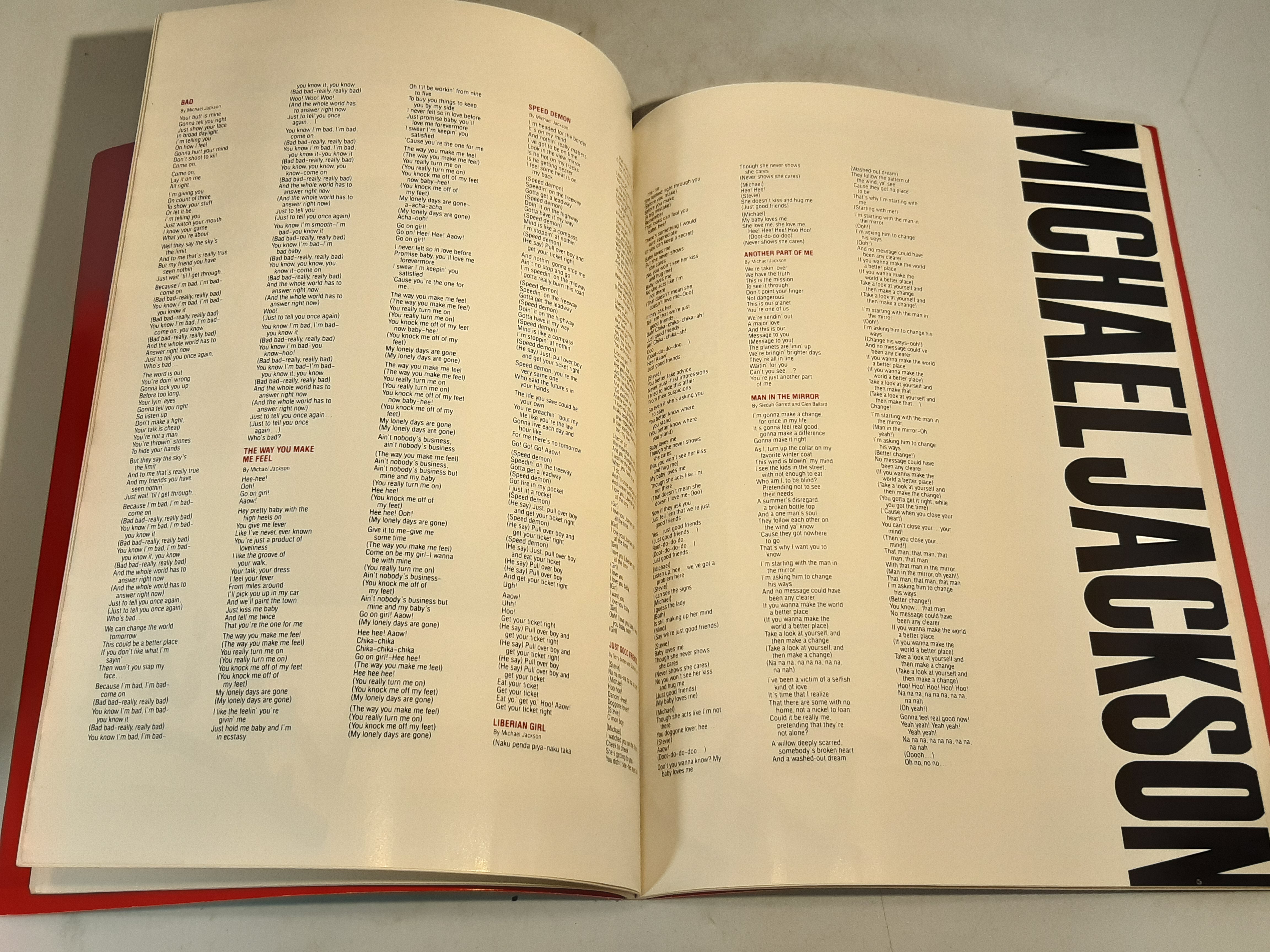 Michael Jackson - Bad sheet music book