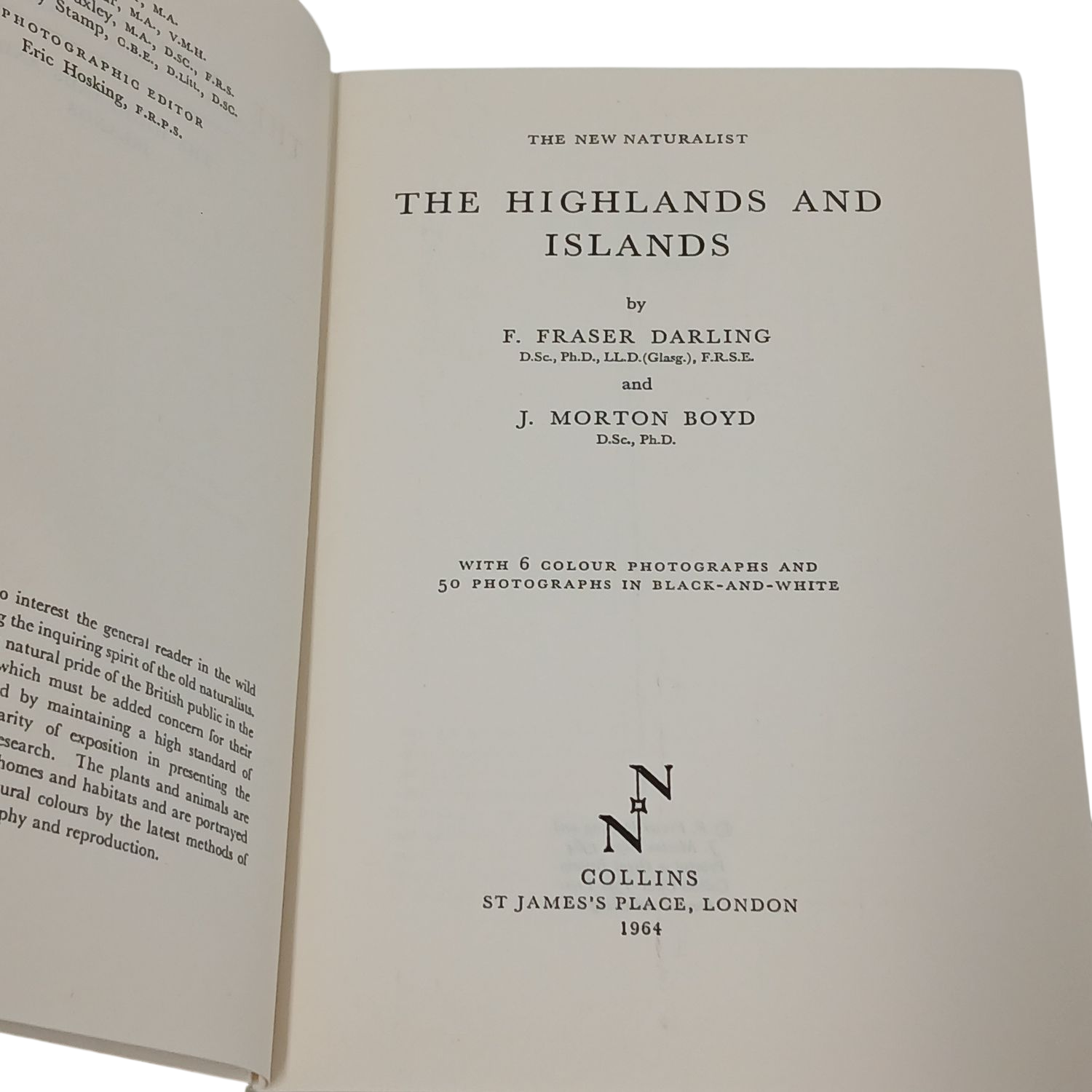 The Highlands & Islands New Naturalist Series Hardcover by Darling & Boyd 1st ed