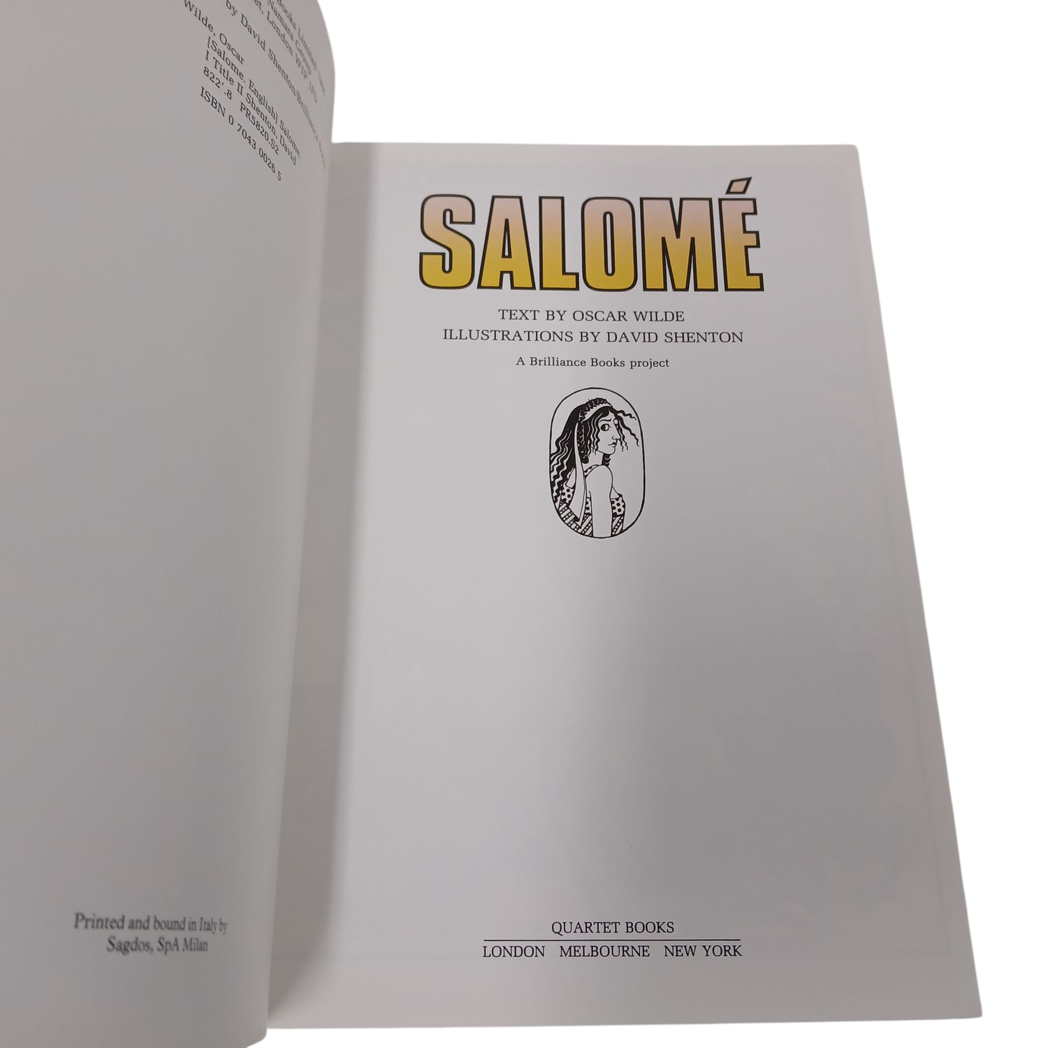 Salomé by Oscar Wilde Illustrated by David Shenton (Quartet Books)