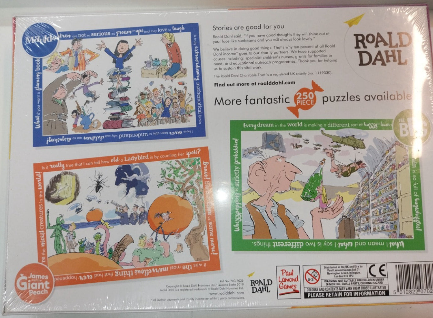 Roald Dahl Charlie and the Chocolate Factory 250 Piece Jigsaw Puzzle