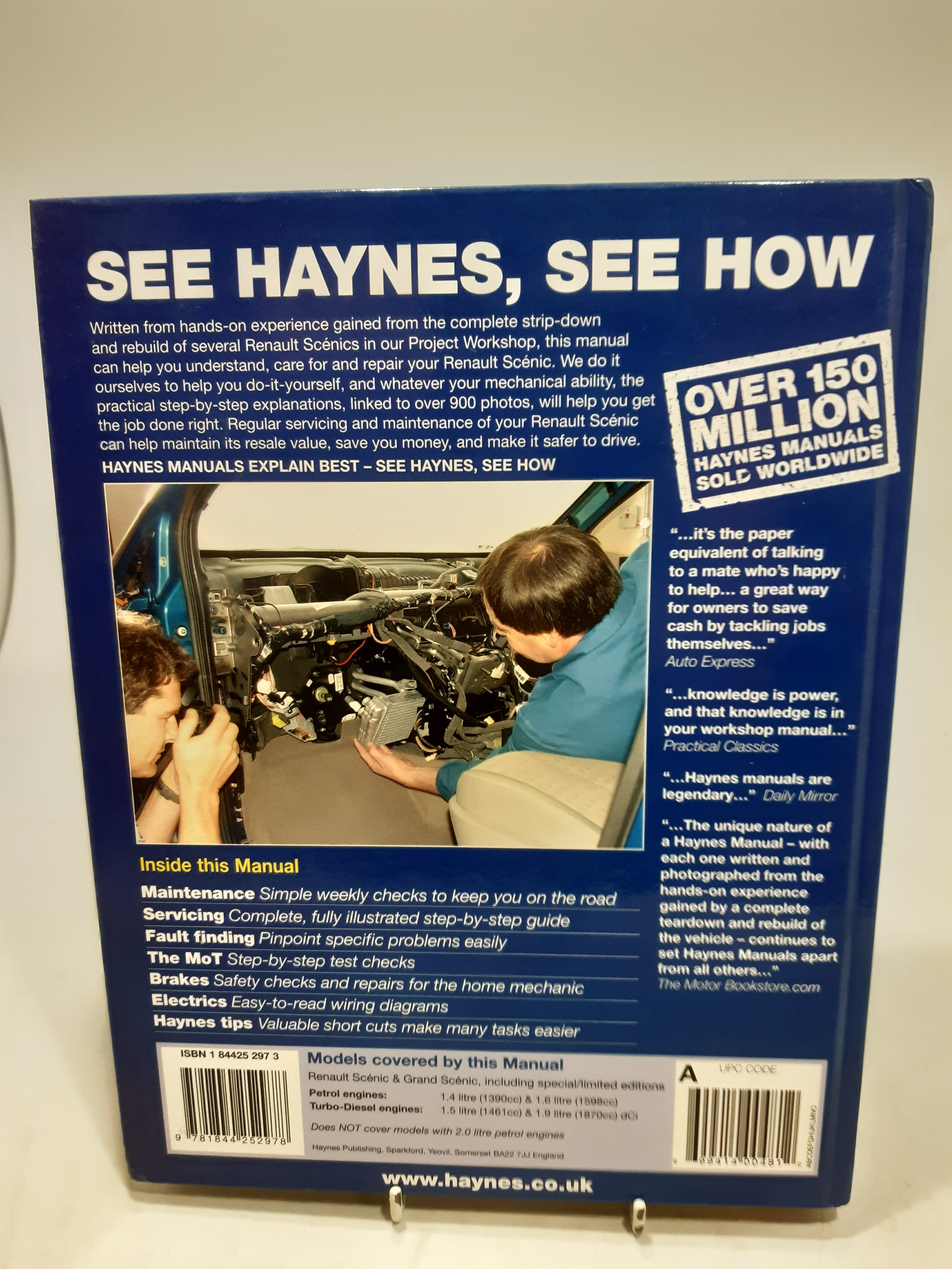 Haynes Manual Renault Scenic Sept 2003 to 2006 (53 to 06 reg) Petrol and Diesel