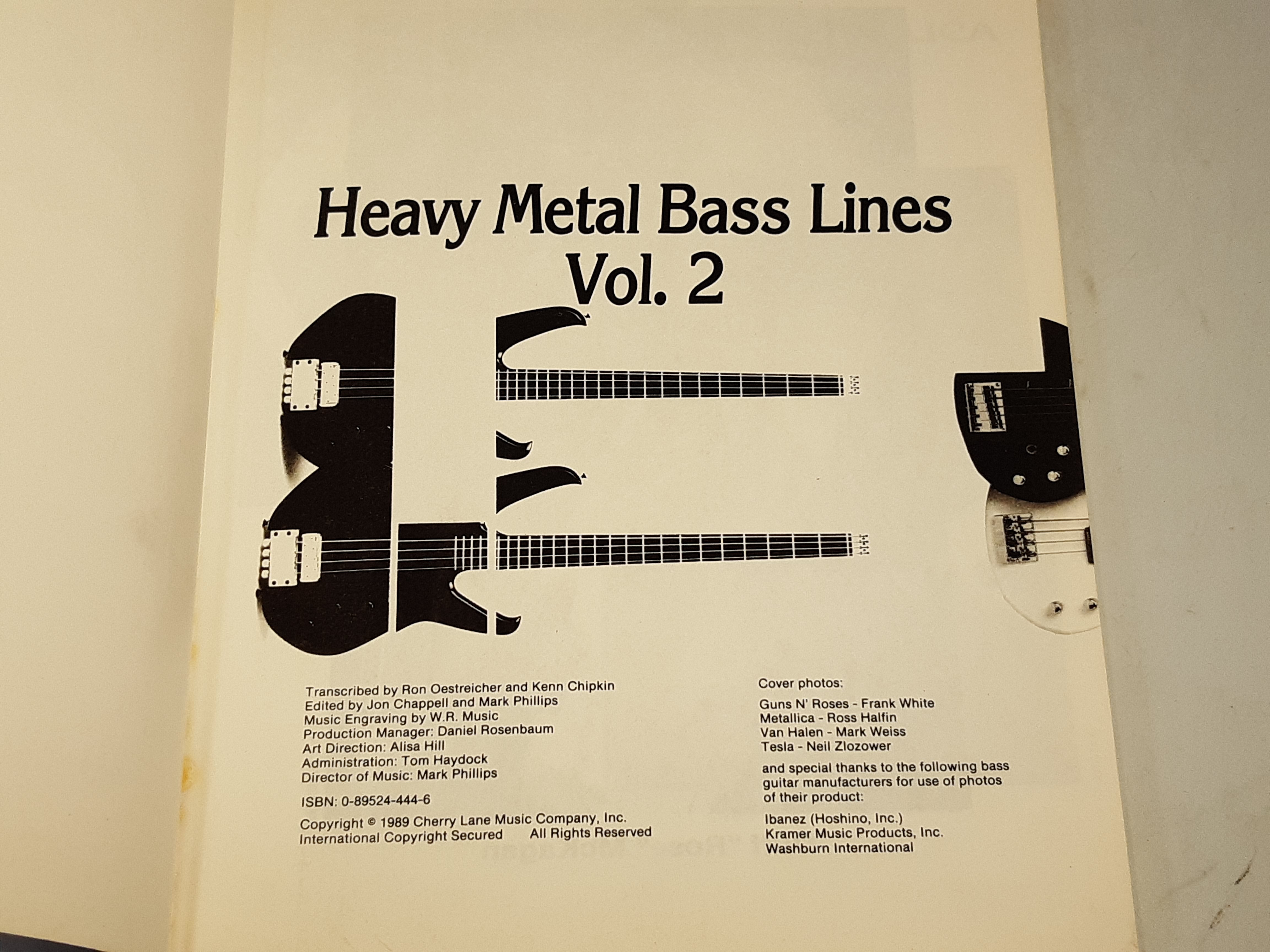 Heavy Metal Bass Lines Vol.2 sheet music book