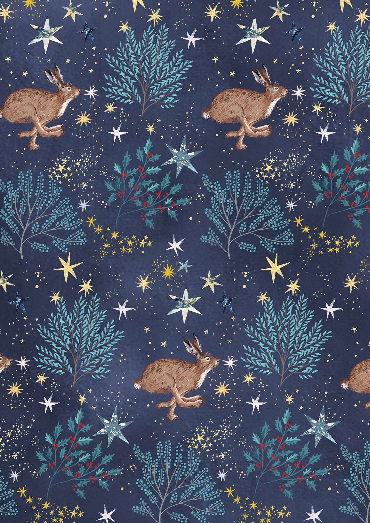 Starlit Fields Wrap - Christmas Wrapping Paper Twin Pack