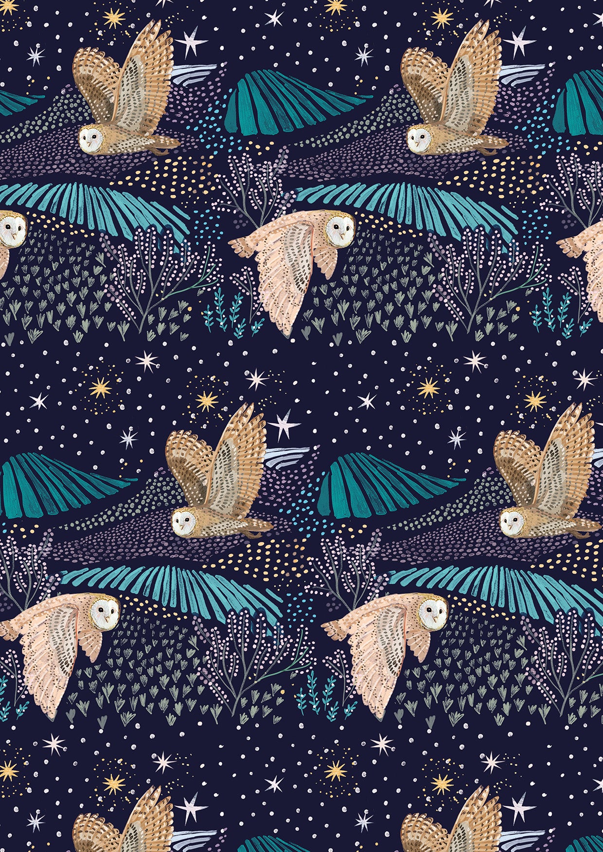Starlit Fields Wrap - Christmas Wrapping Paper Twin Pack