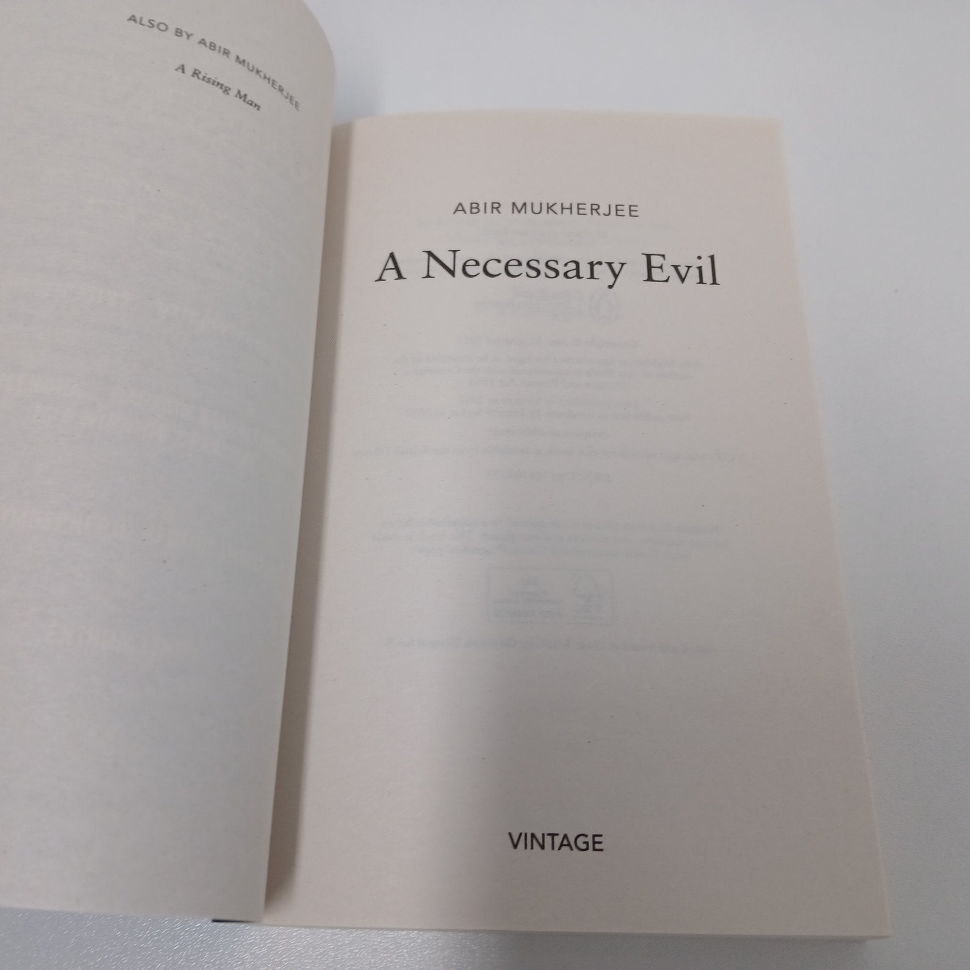 A Necessary Evil by Abir Mukherjee