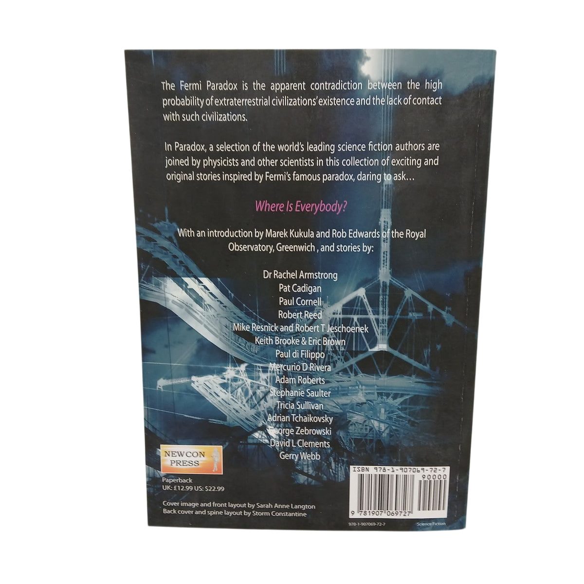 Paradox: Edited by Ian Whates - Sci-Fi Anthology Newcon Press 2014